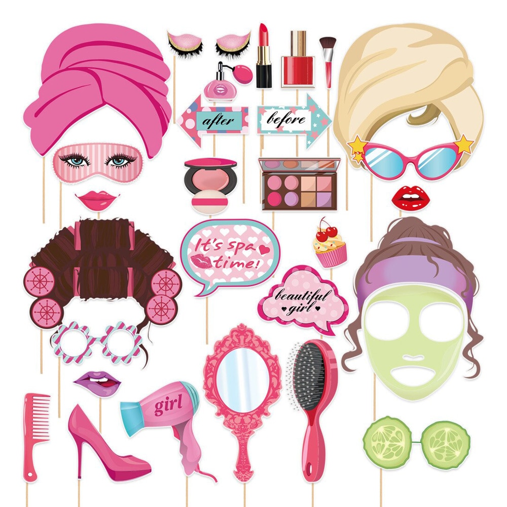 Fotobaren-girls-spa-day-photo-booth-rekvisitter