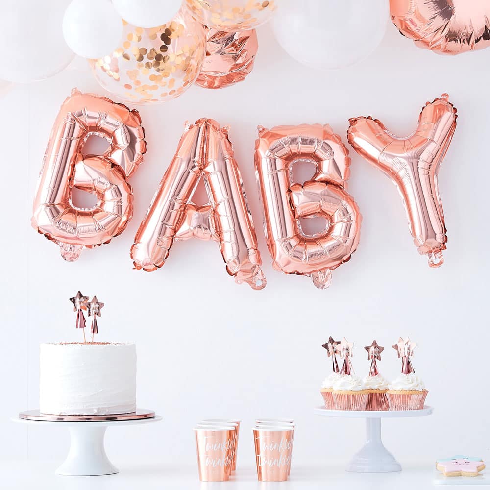 Fotobaren-baby-shower-rosegull-roségull-ballong-banner-girlander-babydryss-fest-dekorasjon-photo-booth-ginger-ray-1