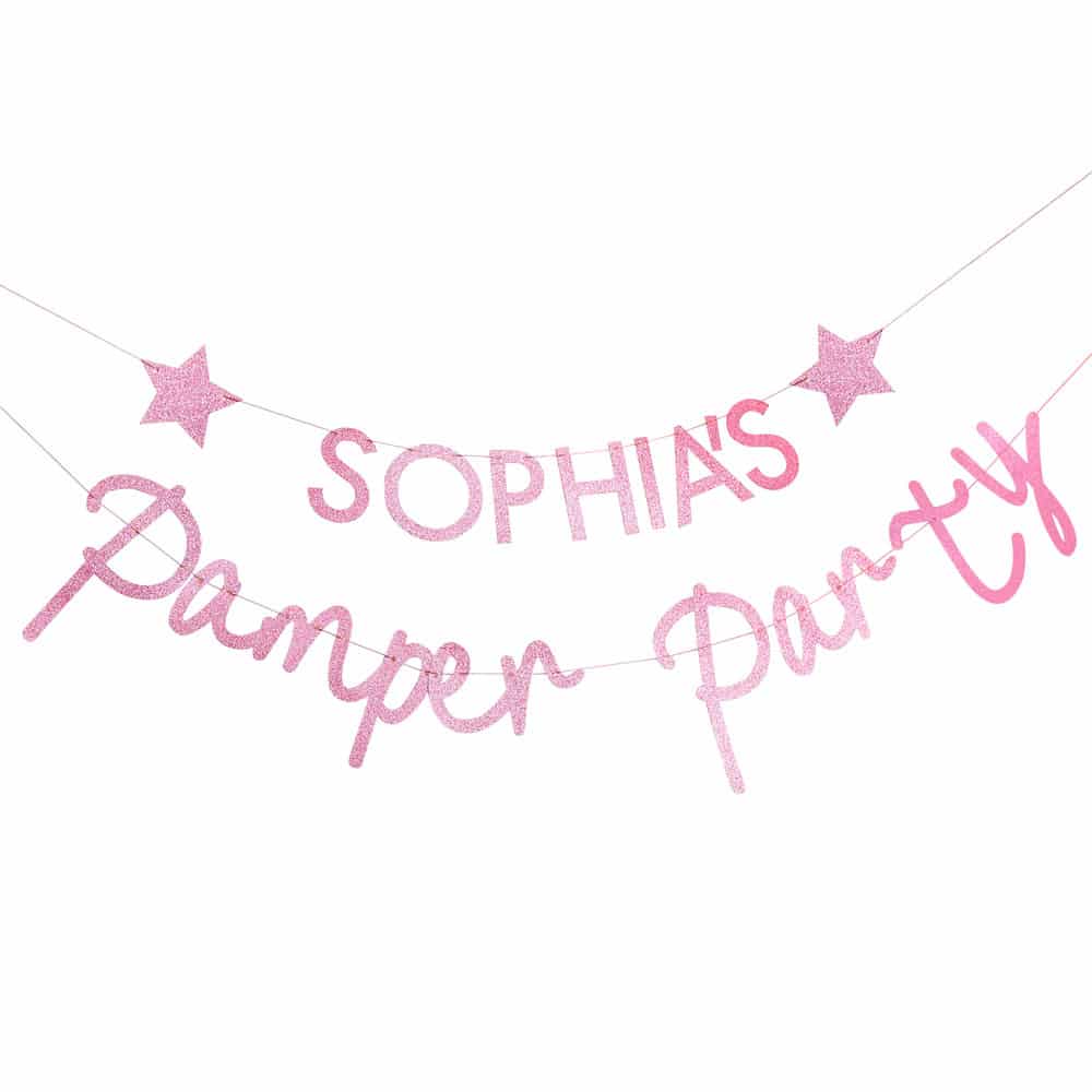 Fotobaren-pamper-party-personlig-tilpassbar-rosa-glitter-banner-girlander-jentefest-damenes-aften-overnattingsfest-fest-dekorasjon-photo-booth-ginger-ray-2