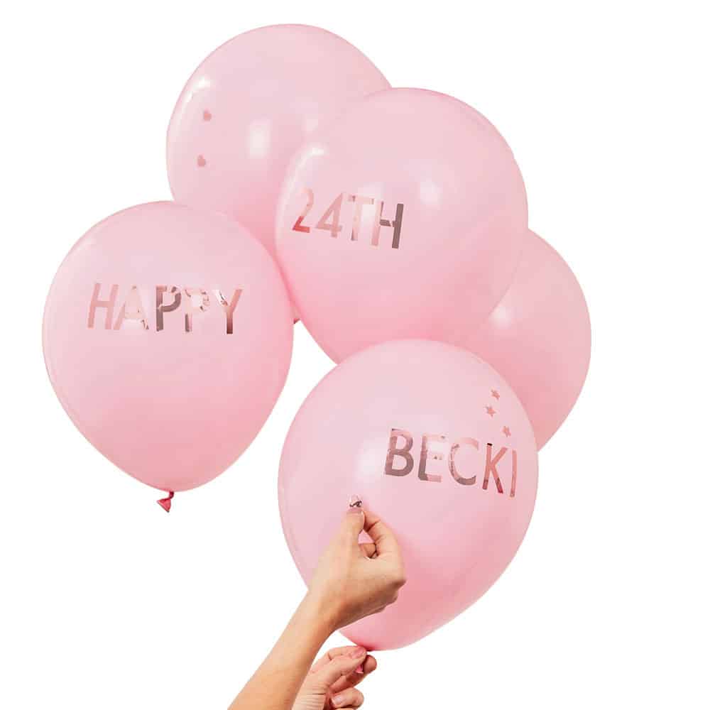 Fotobaren-rosa-roségull-ballonger-med-personlig-tilpassbar-tekst-bursdag-barnebursdag-fest-dekorasjon-photo-booth-ginger-ray-2