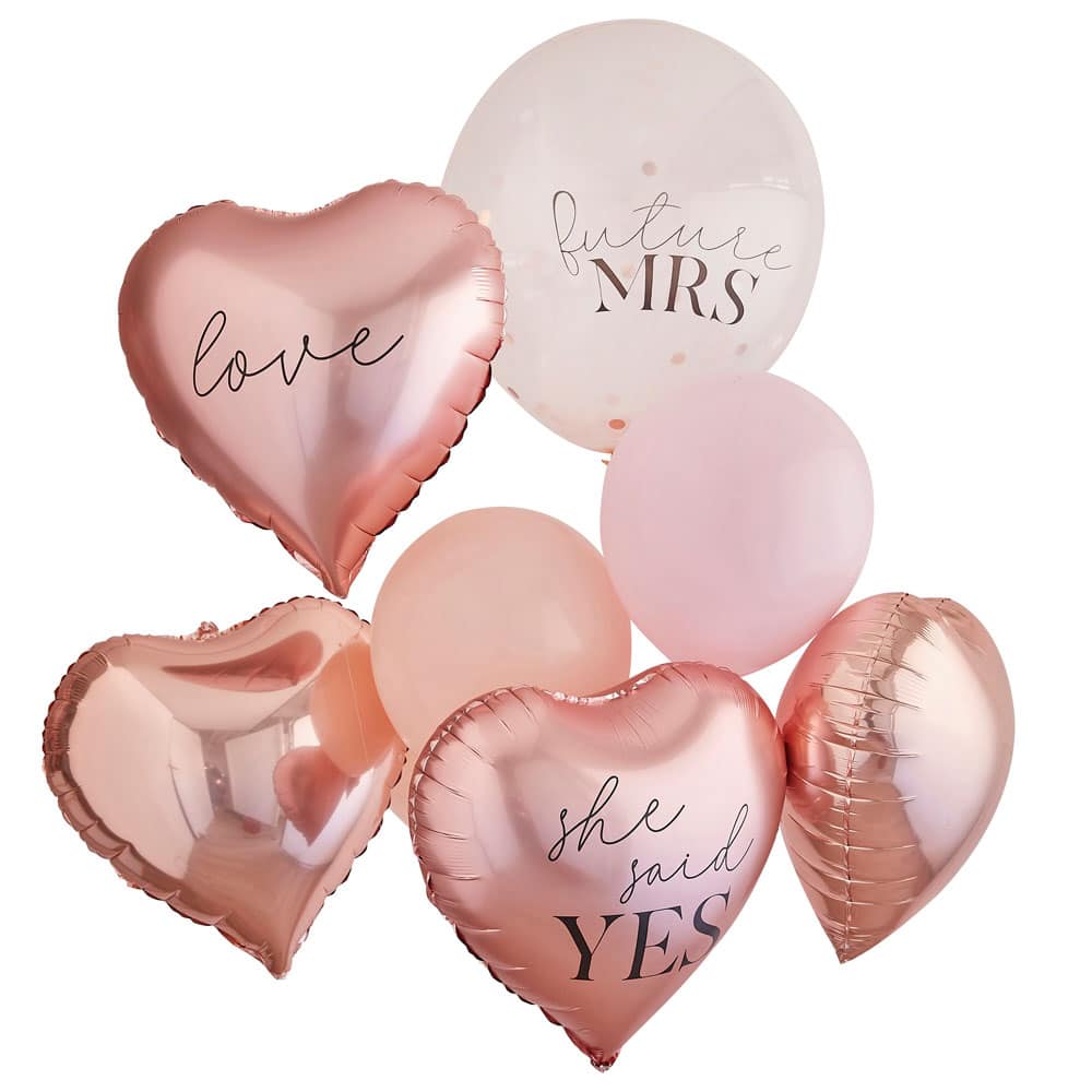 Rose-gull-Hen-Party-Ballong-pakke-tilbehoor-fotobaren-ginger-ray2