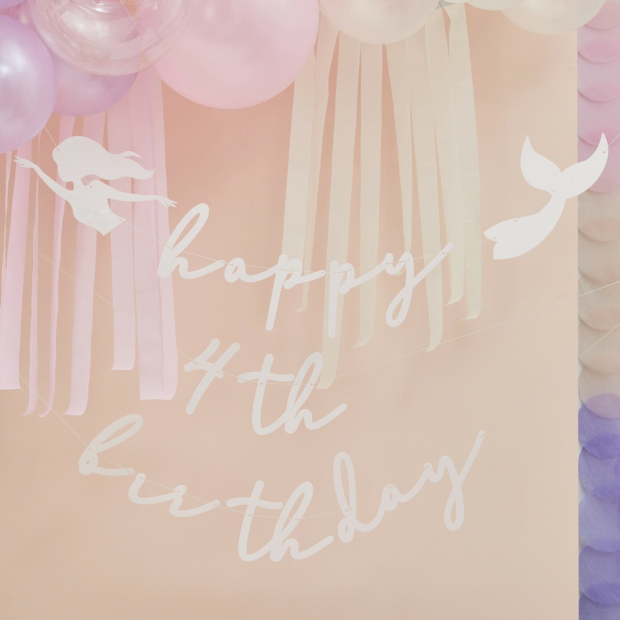 Rosa Happy Birthday banner med tilpassbar bokstaver