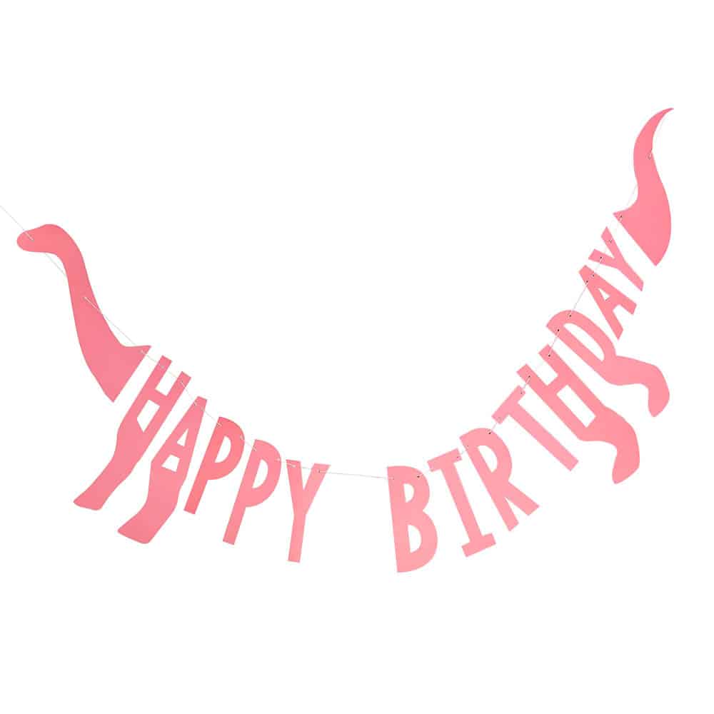 Rosa-dinosaur-Bursdags-banner-fotobaren-ginger-ray2