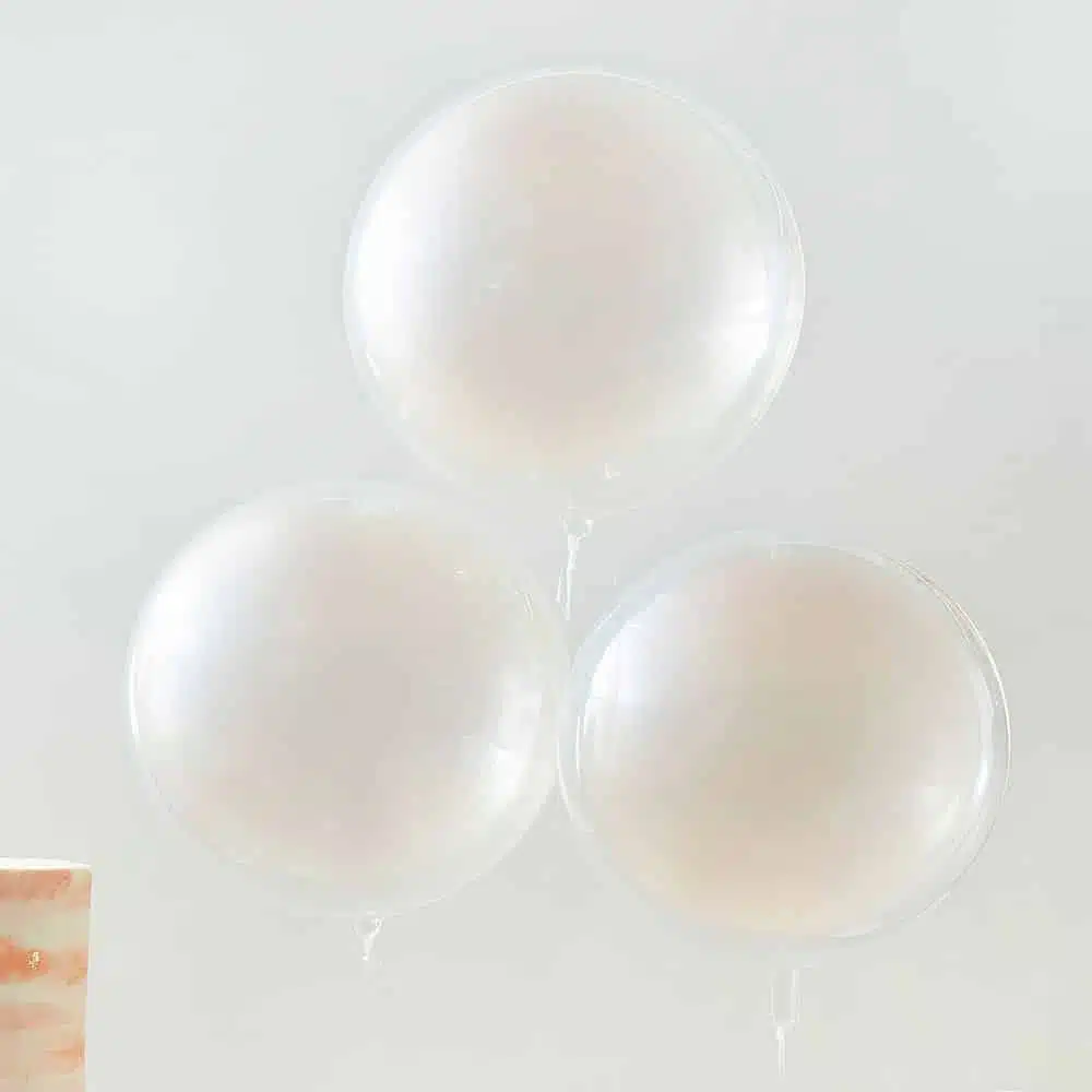 Runde fersken ballonger