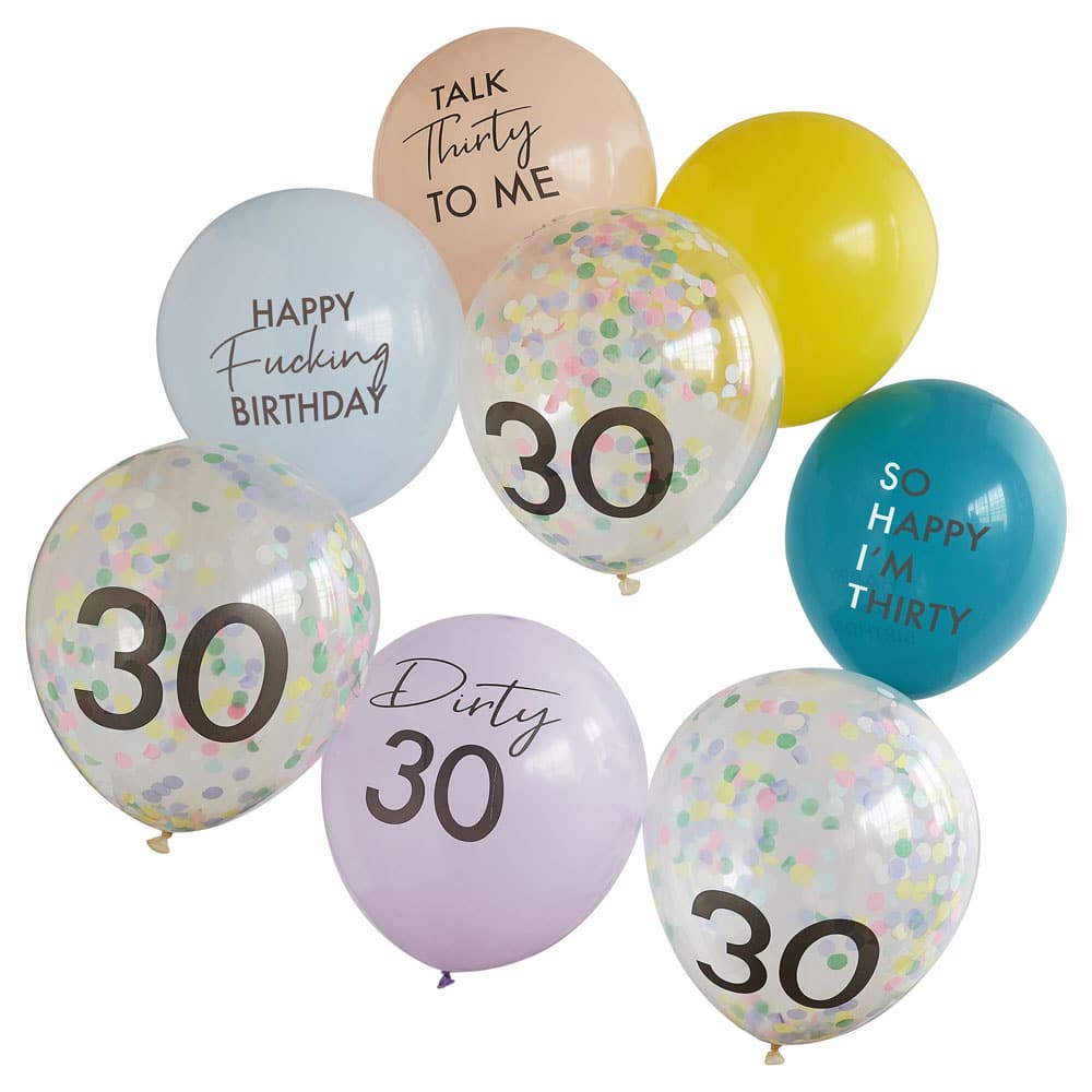 Flerfarget-naughty-treti-aarsdag -ballonger-fotobaren-gigner-ray2