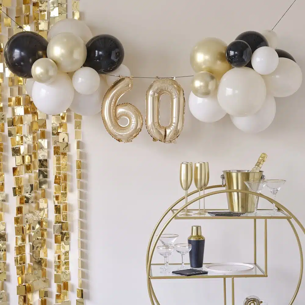 Bursdag eller diamantbryllup ballong-banner 60 รฅr
