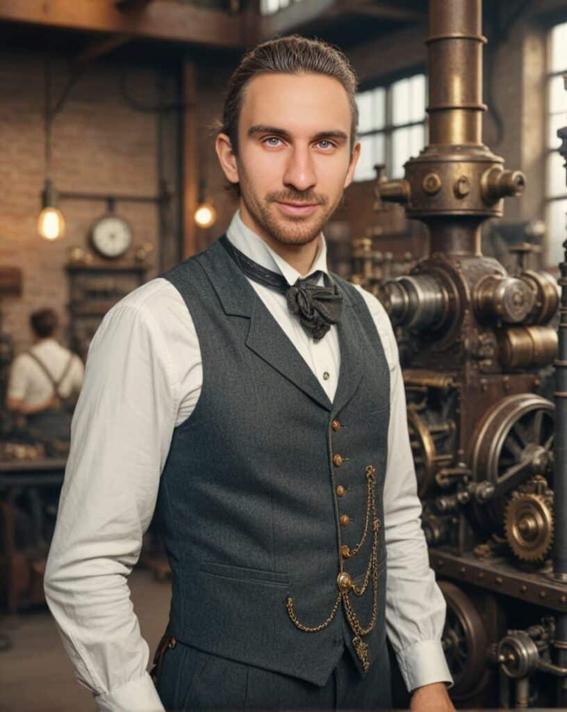 Fotobaren-AI-photo-booth-våre-ansatte-steampunk