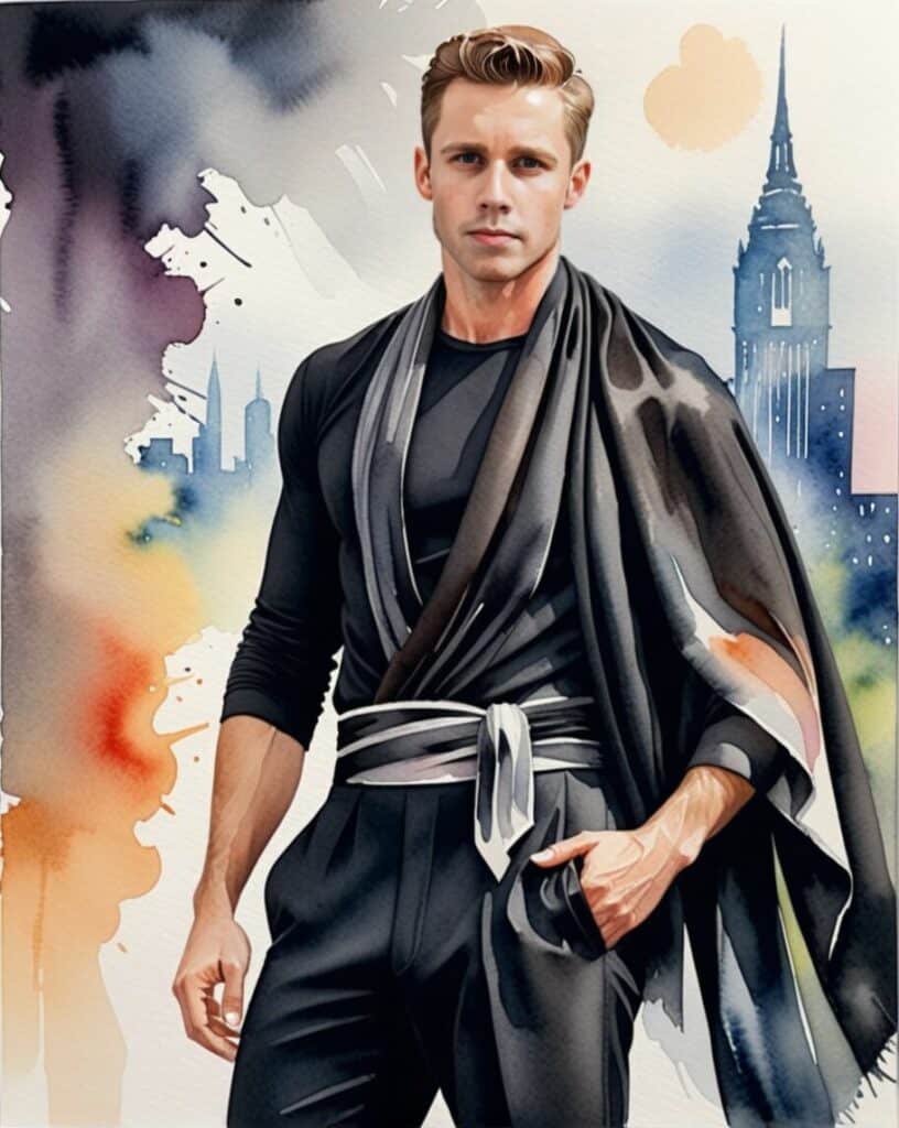 Fotobaren-AI-photo-booth-våre-ansatte-watercolor_-_black